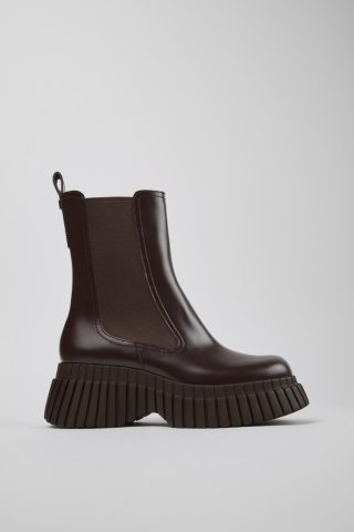 Camper BCN - Brauner Chelseastiefel für Damen aus Leder Camper BCN - Brauner Chelseastiefel für Damen aus Leder